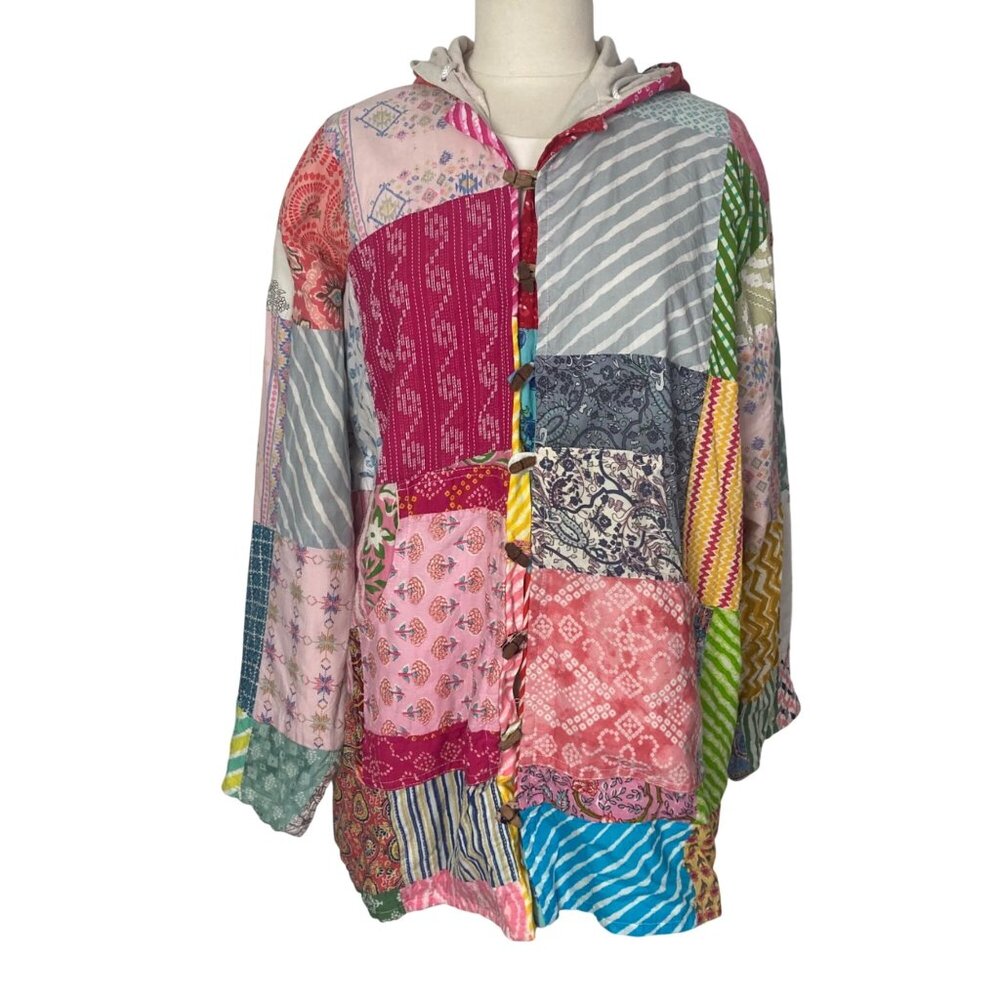 Ashley Taylor Kantha Patchwork Jacket One Size Co… - image 1